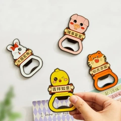 Wholesale Custom Metal Fridge Magnets Refrigerator Supplier Personalised Cute Anime Cartoon Bottle Opener Fridge Magnets