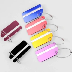 Personalized Luggage Tag Travel Blank Aluminum Customized Luggage Tags Silicone PVC Leather Label Metal Luggage Tags Custom Logo