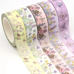NO MOQ Washi Tape Custom Printing Love Rose Easter Eggs CMYK Colourful tape Washi Tapes Office Supplies