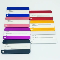 Personalized Travel Metal Luggage Tags Custom Logo Luggage Tags Sublimation Name Aluminum Luggage Tag Blank