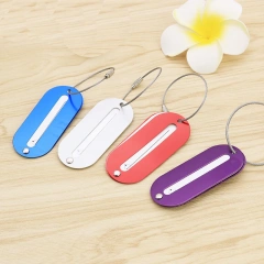 Custom Aluminium Luggage Tag With Logo Blank Round Travel Letters Tracking Name Tag Luggage Luxury Air Tag Tracker For Luggage