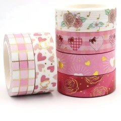 NO MOQ Washi Tape Custom Printing Love Rose Easter Eggs CMYK Colourful tape Washi Tapes Office Supplies
