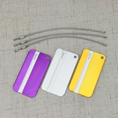 Personalized Travel Metal Luggage Tags Custom Logo Luggage Tags Sublimation Name Aluminum Luggage Tag Blank