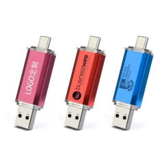 Personalized Custom Logo USB Flash Drives 8GB 16GB 32GB 64GB 128GB 2th 3.0 USB Stick Pormo Gift USB Type C Cable