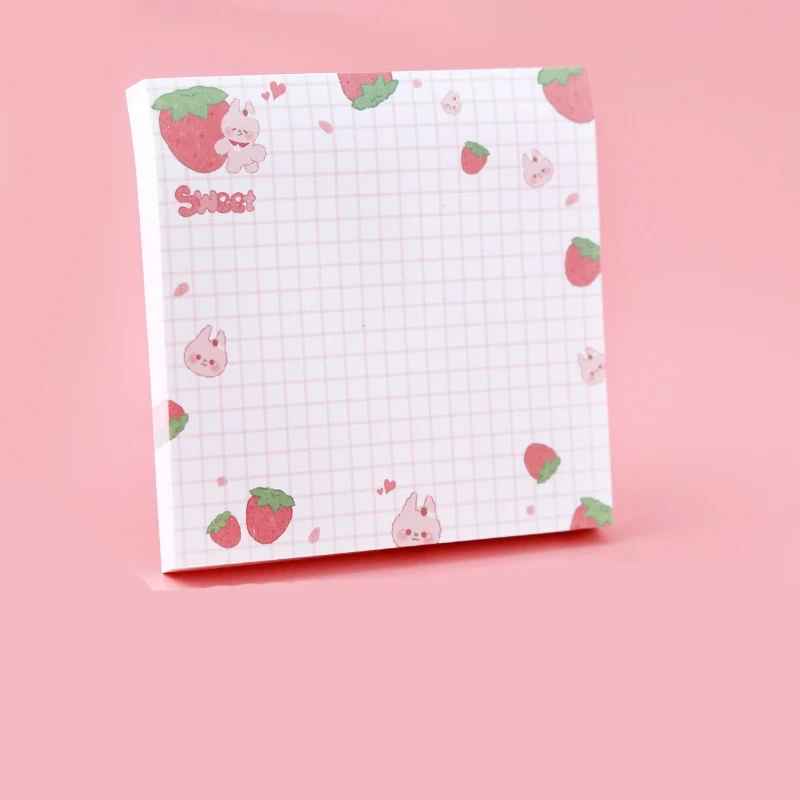 Promotional Memo Pad Print Cute Kawaii Rainbow Mini Fruit 3D Custom Memo Pad Sticky Note Pads With Logo