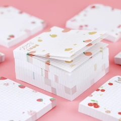 Promotional Memo Pad Print Cute Kawaii Rainbow Mini Fruit 3D Custom Memo Pad Sticky Note Pads With Logo