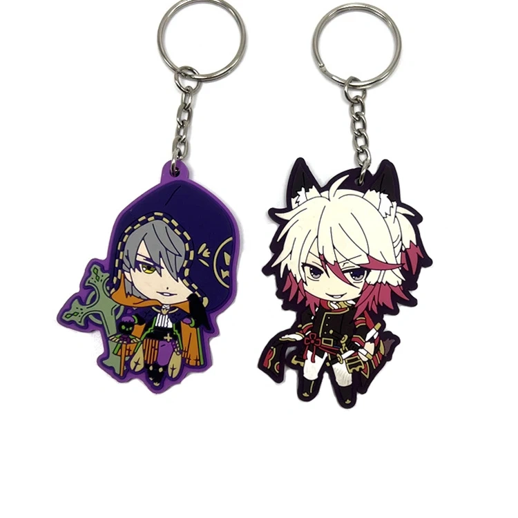 Personalized Soft PVC Key Chains Custom Sneaker Anime PVC Rubber Keychain  Key Ring Customised PVC Keychains 3D Cartoon Keyring