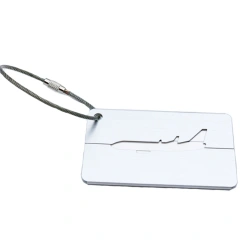 Customized Personalized Luggage Tag Blank Metal Anodized Aluminum Label Holder Name ID Tag Custom Luggage Tag With Logo