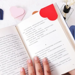 Promotional Bookmarks For Gift Custom Cute Anime Bookmark With Logo Heart Leather Bookmark
