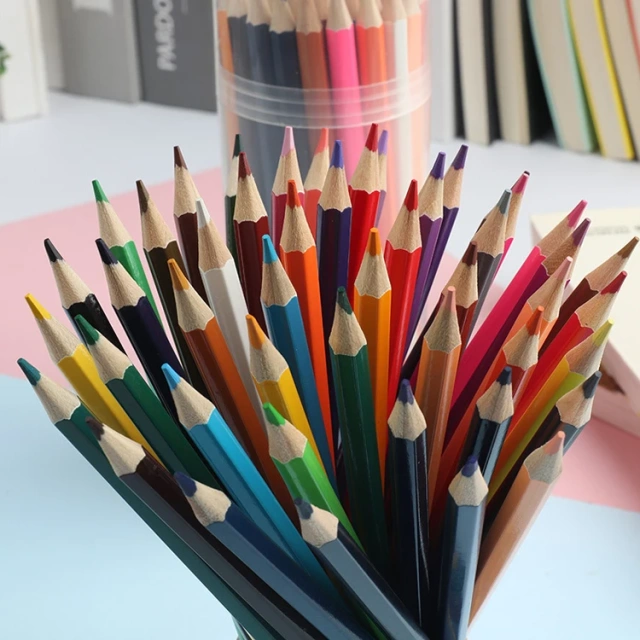 Custom Pencils Standard Cute School Colour Pencil Set Wooden Lead Drawing Colored Pencils For Children