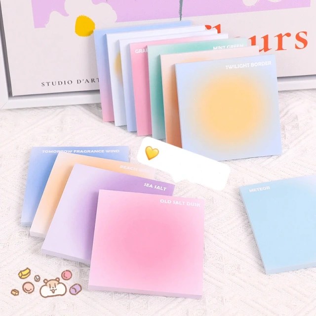 Personalized Sticky Note Memo Pad Cute Heart Shaped Sublimation Printing Sticky Note Pad Custom Note Pads With Logo