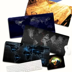 Design Wholesale Mouse Pad World Map Gaming Mouse Pad With Wireless Charger White Black RGB Big Mouse Pad Manufacturer