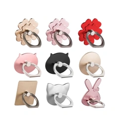 Cell Phone Finger Ring Holder 360 Rotation Wholesale Blank Stand Metal Mobile Phone Holders Custom Logo Phone Grip