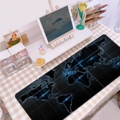 Design Wholesale Mouse Pad World Map Gaming Mouse Pad With Wireless Charger White Black RGB Big Mouse Pad Manufacturer