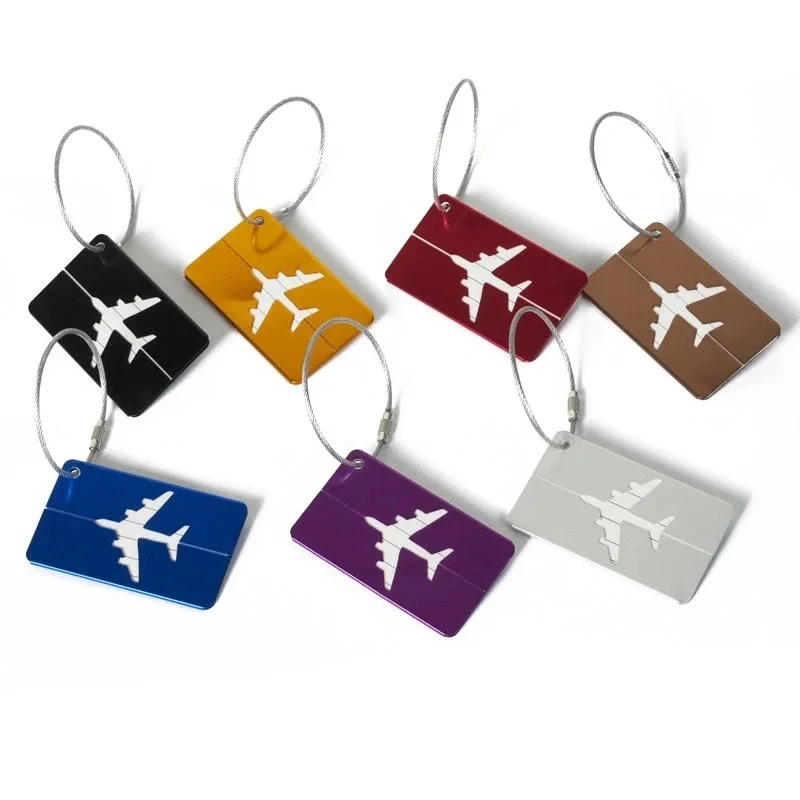 Personalized Luggage Tag Travel Blank Aluminum Customized Luggage Tags Silicone PVC Leather Label Metal Luggage Tags Custom Logo