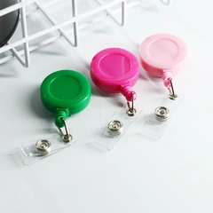 Retractable ID Badge Reel Wholesale Customized Acrylic Sublimation Cute Nurse Badge Reels Blank Logo Custom Badge Reels
