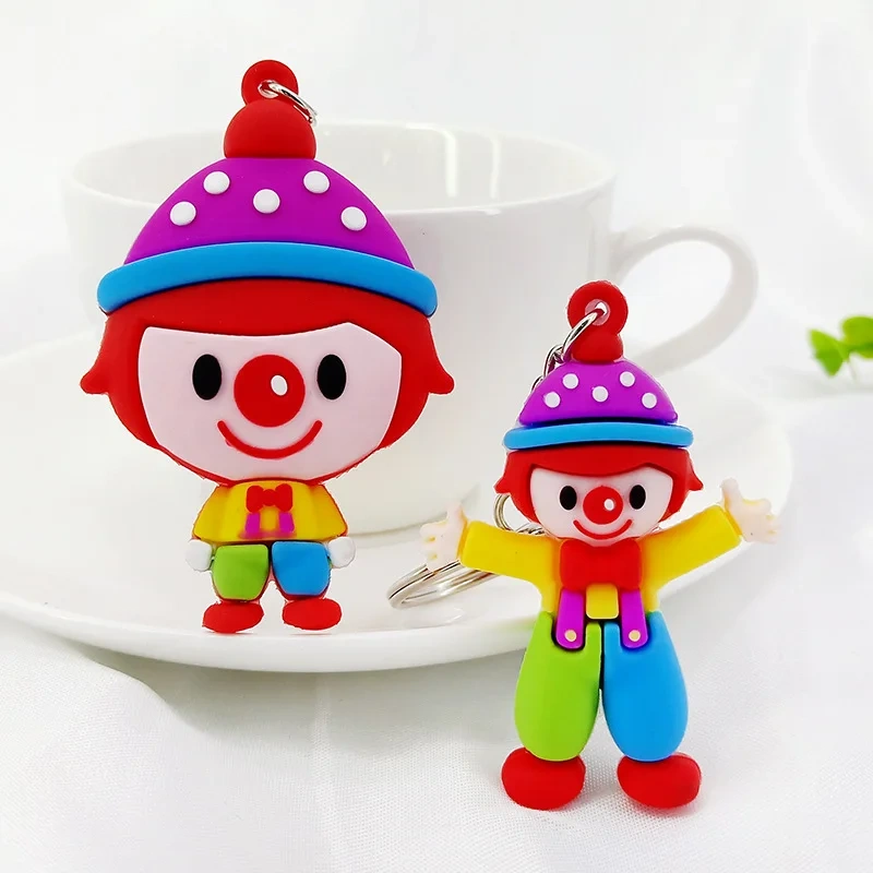 No Minimum Custom 2D/3D Silicone Rubber Keyring Soft PVC Cartoon Keychain Anime PVC Keychain Custom Rubber Keychain
