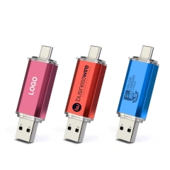 Personalized Custom Logo USB Flash Drives 8GB 16GB 32GB 64GB 128GB 2th 3.0 USB Stick Pormo Gift USB Type C Cable