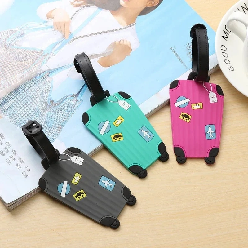 Personalized Silicone Luggage Tags Travel Bag Customized Luggage Tags Name PU PVC luggage tags custom logo