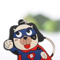 Cheap Custom Cute 3D PVC Keychain Colors Printing Silicone Rubber Keyring Soft PVC Keychains