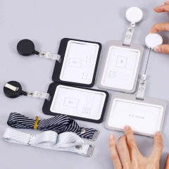 Retractable ID Badge Reel Wholesale Customized Acrylic Sublimation Cute Nurse Badge Reels Blank Logo Custom Badge Reels