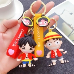 Cute Custom Keychain Manufacturer Cartoon PVC Soft Plastic 3D Keychain Pendant Group Keychain Ring Activity Gift