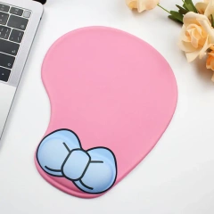 Kawaii Anime Mouse Pad with Wrist Support Anti Slip Silicone Hand Rest 3D Cartoon Cute Mice Mat for PC Computer Laptop Gaming