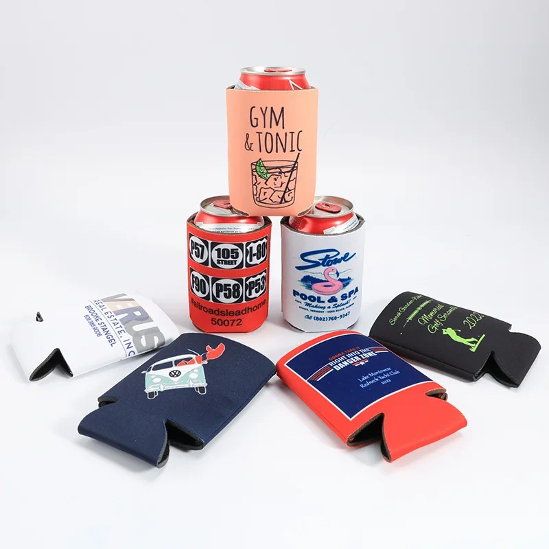 Wholesales Slim Neoprene Can Cooler Bottle Wine Drink Beer Cooler Sublimation Can Cooler Custom Logo