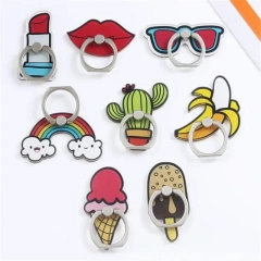 Wholesale Sublimation Phone Grip Cute Cartoon Anime Phone Ring Holder Finger Grip 360 Logo Custom Acrylic Phone Finger Grip