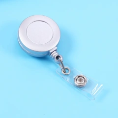 32MM ID Card Retractable Badge Reels Nursing Blank Badge Reels Alligator Clip Custom Metal Badge Reel Wholesale