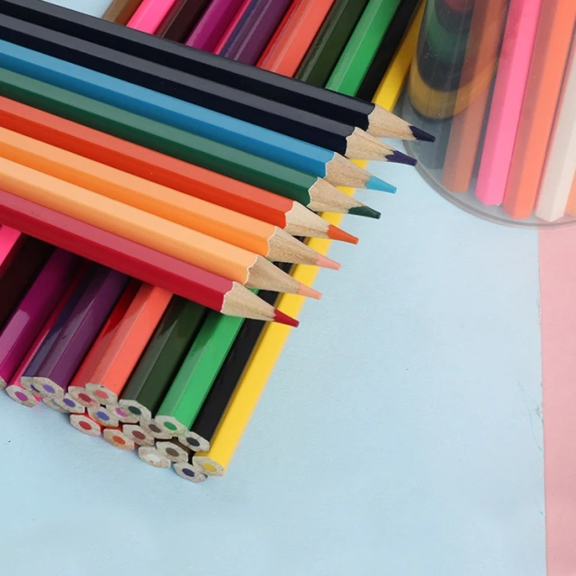 Custom Pencils Standard Cute School Colour Pencil Set Wooden Lead Drawing Colored Pencils For Children