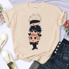 Wholesale High Quality t shirt Unisex Cartoon Girls t-shirts Logo Printing Black Cotton Men Women's Anime t shirts Oversized