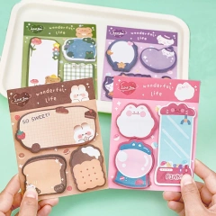 Wholesale Logo Sticky Note Offset Shape Hotel Kawaii Cute Eco-friendly Paper Sticky Notes 3x3 Memo Custom Sticky Notes Pad