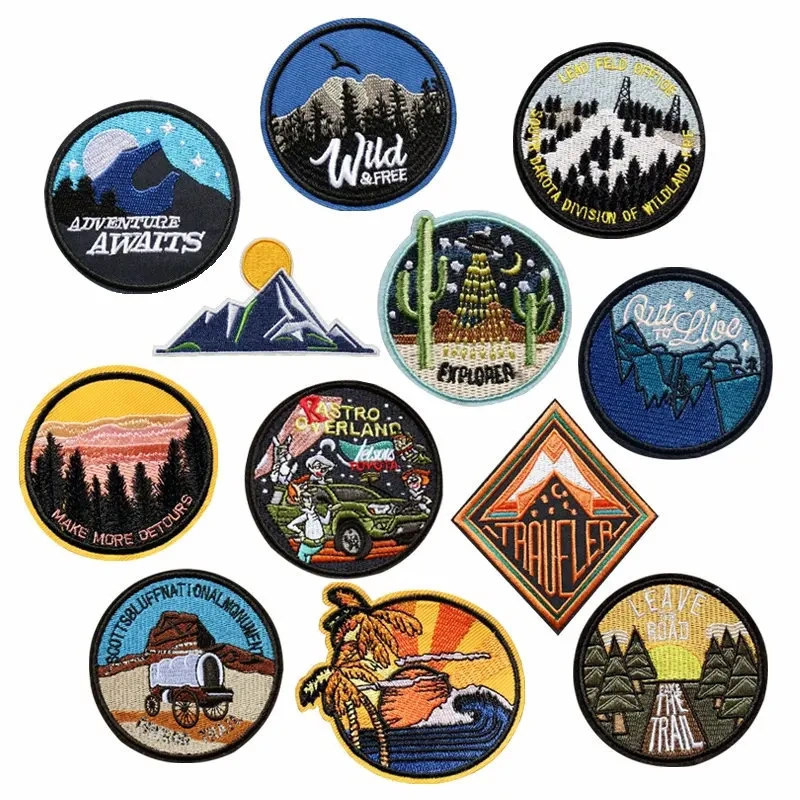Wholesale Custom Chenille Patch For Clothes Animal Logo Heart Woven Iron On Embroidered Patches Custom Embroidery Patch Badge