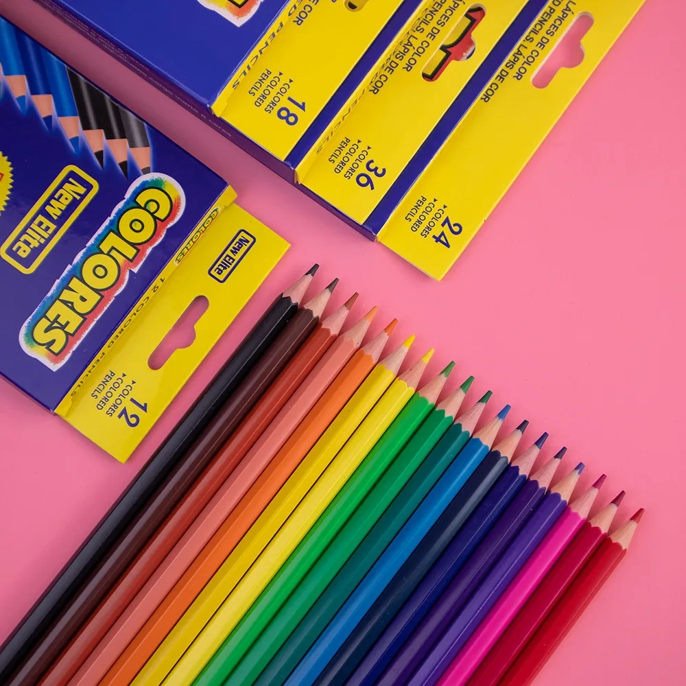12Pcs 18Pcs 24Pcs 36Pcs 48Pcs Colour Pencil Set Custom Pencils With Logo School Wooden Lead Drawing Colored Pencils