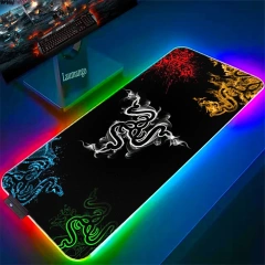 Led Mouse Pad Gaming GRB Cute Anime Wholesale Sublimation Customised Mouse Pad PVC Blank MousePads Custom Mouse Mat With Logo
