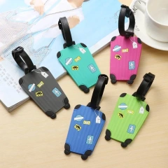 Personalized Silicone Luggage Tags Travel Bag Customized Luggage Tags Name PU PVC luggage tags custom logo