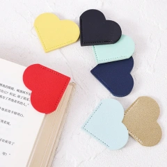 Promotional Bookmarks For Gift Custom Cute Anime Bookmark With Logo Heart Leather Bookmark