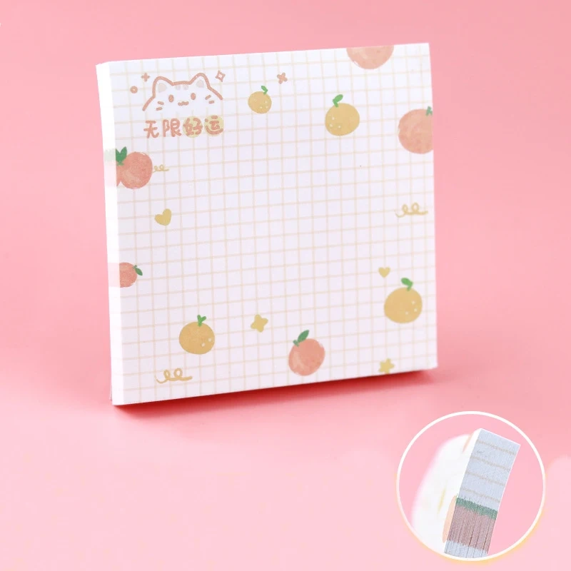Promotional Memo Pad Print Cute Kawaii Rainbow Mini Fruit 3D Custom Memo Pad Sticky Note Pads With Logo