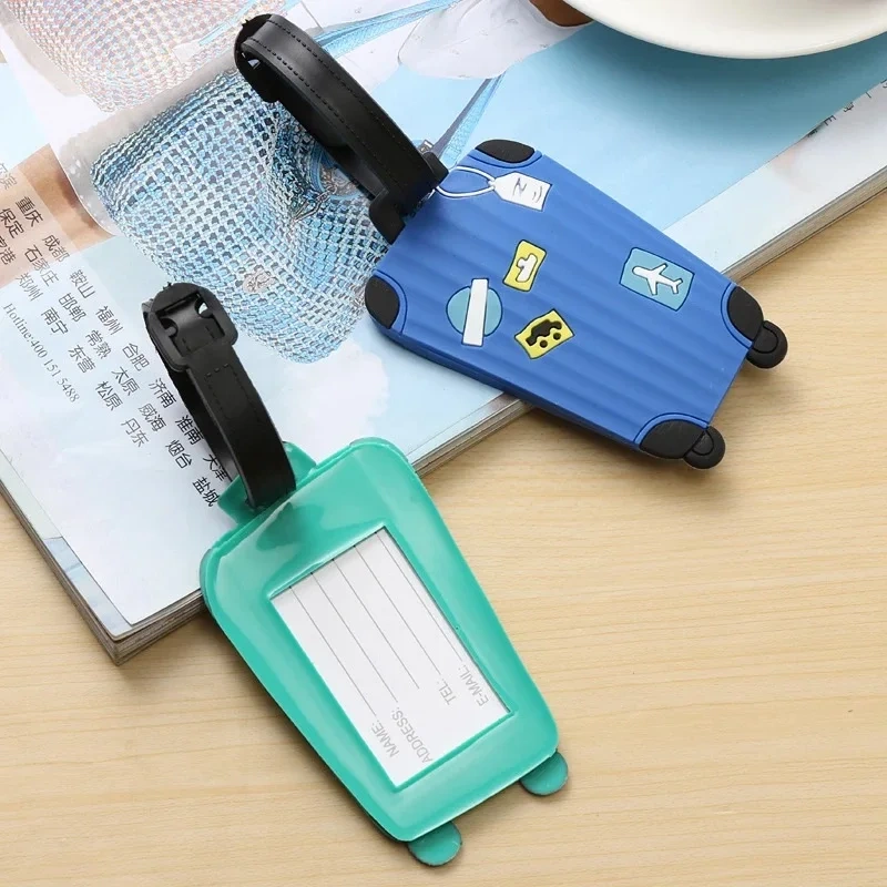 Personalized Silicone Luggage Tags Travel Bag Customized Luggage Tags Name PU PVC luggage tags custom logo