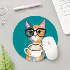 Custom  Round Mouse Pad Desk Pad Laptop Mouse Mat  Home PC Computer Keyboard Cute Mouse Pad Non-Slip Rubber Desk Mat