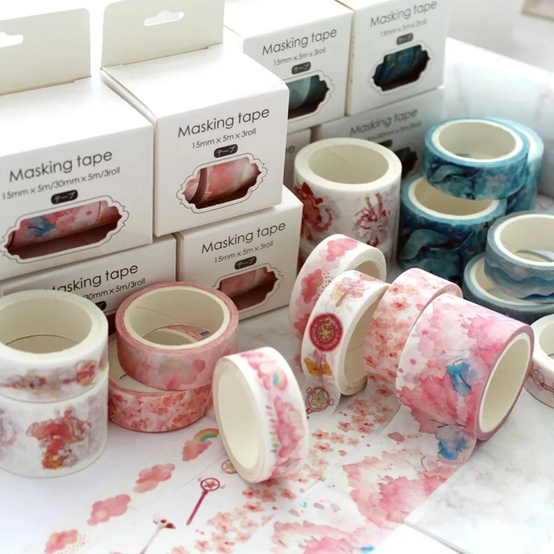 NO MOQ Custom Washi Tape Cute Grid Solid Color Basic Style Masking Tape For Stickers Scrapbooking DIY Photo Album Diary