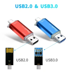 Personalized Custom Logo USB Flash Drives 8GB 16GB 32GB 64GB 128GB 2th 3.0 USB Stick Pormo Gift USB Type C Cable