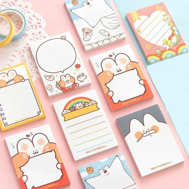 Wholesale Logo Sticky Note Offset Shape Hotel Kawaii Cute Eco-friendly Paper Sticky Notes 3x3 Memo Custom Sticky Notes Pad