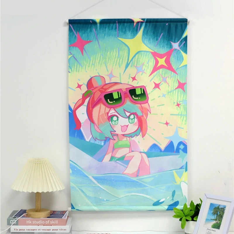 Custom Poster Anime Posters Self-adhesive Wall Art Retro Posters For Home Paper Sticker Kawaii Room Decorative Painting
