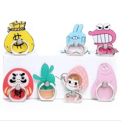 Wholesale Sublimation Phone Grip Cute Cartoon Anime Phone Ring Holder Finger Grip 360 Logo Custom Acrylic Phone Finger Grip