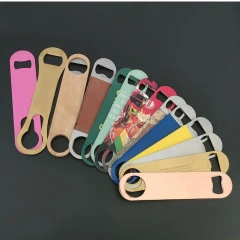 Promotion Stainless Steel Bottle Opener Souvenir Wood Bottle Opener Sublimation Logo Custom Bottle Opener Blanks