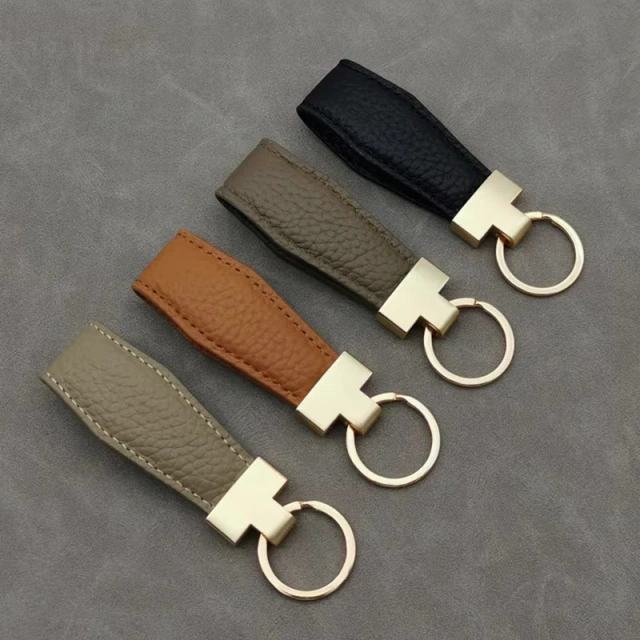 Stainless Steel Keychain Car Logo Customized Promotional PU Leather Keychain Sublimation Metal Key Chain Leather Keyring