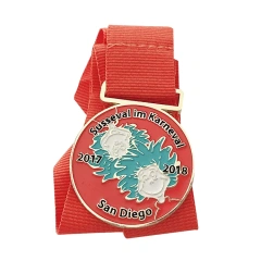 Football Award Custom Metal with Ribbon Manufacturer Wholesale Sports Medal Souvenir Antique Die Casting