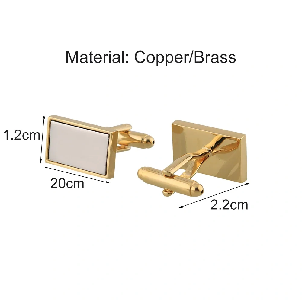Wholesale Personalized Cufflinks And Tie Clip Chain Cufflinks Gold Blank Luxury Cufflinks For Men